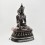 Hand Made Oxidized Copper Alloy with Silver Plating 17" Amitabha Buddha Statue