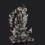 Oxidized Copper Alloy with Silver Plating 26.5" Green Tara on Throne Sculpture