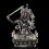 19" Manjushri / Jampelyang Lost Wax Method, Silver Plated Oxidized Copper Alloy