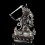 19" Manjushri / Jampelyang Lost Wax Method, Silver Plated Oxidized Copper Alloy