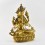 Hand Carved 24 Karat Gold Gilded Hand Painted Face Tibetan Chenrezig statue