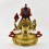 Hand Carved 24 Karat Gold Gilded Hand Painted Face Tibetan Chenrezig statue