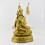 Hand Made Gold Gilded and Hand Painted Face 17.5" Guru Padmasambhava Statue