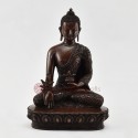 Tibetan Buddhist Oxidized Copper Alloy 9" Medicine Buddha / Menlha Statue