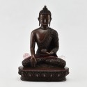 Tibetan Buddhist Oxidized Copper Alloy 9" Shakyamuni Buddha / Tomba Statue