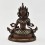 Hand Carved Vajrasattva Statue in Oxidation and Decorated with Silver Plates