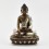 Fine Quality Oxidation Finish with Silver Plated Buddhist Tibetan 5" Shakyamuni Buddha / Tomba Statue