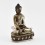 Fine Quality Oxidation Finish with Silver Plated Buddhist Tibetan 5" Shakyamuni Buddha / Tomba Statue