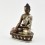 Fine Quality Oxidation Finish with Silver Plated Buddhist Tibetan 5" Shakyamuni Buddha / Tomba Statue