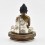 Fine Quality Oxidation Finish with Silver Plated Buddhist Tibetan 5" Shakyamuni Buddha / Tomba Statue