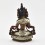 Fine Quality Oxidation Finish with Silver Plated Buddhist Tibetan 5.5" Vajrasattva / Dorje Sempa Statue