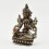 Fine Quality Oxidation Finish with Silver Plated Buddhist Tibetan 5.5" White Tara / Dholkar Statue