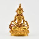 Gold Plated in Antique Finish 4.5" Aparmita / Amitayus / Tsepame Statue