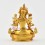 Gold Plated in Antique Finish 4" Green Tara / Dholma Statue