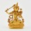 Gold Plated in Antique Finish 4.5" Manjushri / Jambiyang Statue