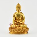 Gold Plated in Antique Finish 4" Shakyamuni Buddha / Tomba Statue