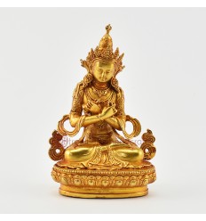 Gold Plated in Antique Finish 4.5" Vajradhara / Dorje Chang Statue