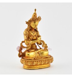 Gold Plated in Antique Finish 4.5" Vajradhara / Dorje Chang Statue