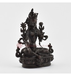 Copper Alloy in Oxidation Finish4" Green Tara / Dholma Statue