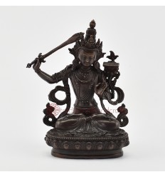 Copper Alloy in Oxidation Finish 4.5" Manjushri / Jambiyang Statue