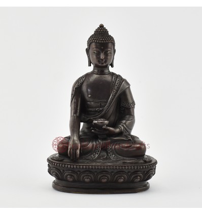 Copper Alloy in Oxidation Finish 4" Shakyamuni Buddha / Tomba Statue