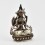 Silver Plated in Oxidation Finish 4.5" Chenrezig / Four Armed Avalokiteshvara Statue