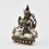 Silver Plated in Oxidation Finish 4.5" Chenrezig / Four Armed Avalokiteshvara Statue