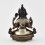 Silver Plated in Oxidation Finish 4.5" Chenrezig / Four Armed Avalokiteshvara Statue