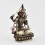 Silver Plated in Oxidation Finish 4.5" Manjushri / Jambiyang Statue