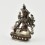 Silver Plated in Oxidation Finish 4.5" White Tara / Dholkar Statue