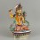 Hand Painted Copper Alloy with 24 Karat Gold Gilded 9" Manjushri Jambiyang Statue