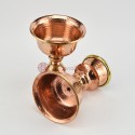 Hand Made Copper Alloy with Brass 4" Butter Lamps Set