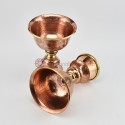 Hand Made Copper Alloy with Brass 5.25" Butter Lamps Set