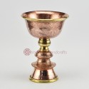 Hand Made Copper Alloy with Brass 5.25" Butter Lamp