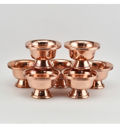 Hand Made Copper Alloy 7 Bowls 4" Offering Bowls - Tings Set