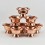 Hand Made Copper Alloy 8 Bowls 4.25" Offering Bowls - Tings Set