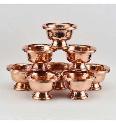 Hand Made Copper Alloy 8 Bowls 4.25" Offering Bowls - Tings Set