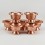 Hand Made  Copper Alloy 7 Bowls 5" Offering Bowls - Tings Set