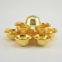 Hand Made Copper Alloy with Gold Electro Plated 8 Bowls 4" Offering Bowls - Tings Set