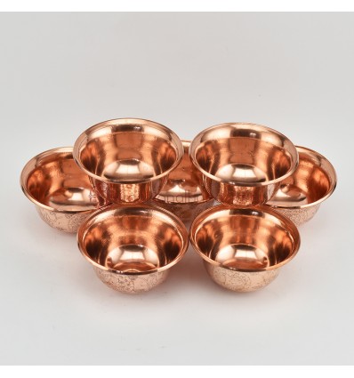 Hand Made Copper Alloy  7 Bowls 3.5" Offering Bowls - Tings Set