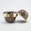 Hand Made Copper Alloy in Oxidation Finish with 24 Karat Gold Gilded 7 Bowls 2.5" Offering Bowls - Tings Set