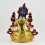 Hand Carved Gold Gilded Face Painted Tibetan Buddhist 14" White Tara Dolkar Copper Statue 