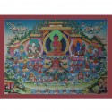 Hand Painted Amitabha Buddha Pureland Thangka Painting