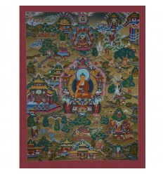 Hand Painted Buddha Life Story Thangka Painting