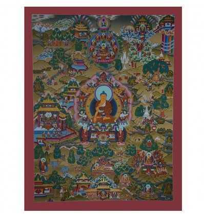 Hand Painted Buddha Life Story Thangka Painting