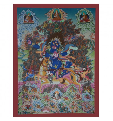 Hand painted Palden Lhamo Thangka Painting