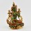 Hand Painted 24 Karat Gold Gilded Green Tara / Dholma Statue