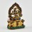 Hand Craved Gold Plated Chenrezig / Four Armed Avalokiteshvara Silver Statue