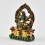 Hand Carved Gold Plated Green Tara / Dholma Silver Statue