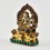 Hand Carved Gold Plated White Tara / Dholkar Silver Statue